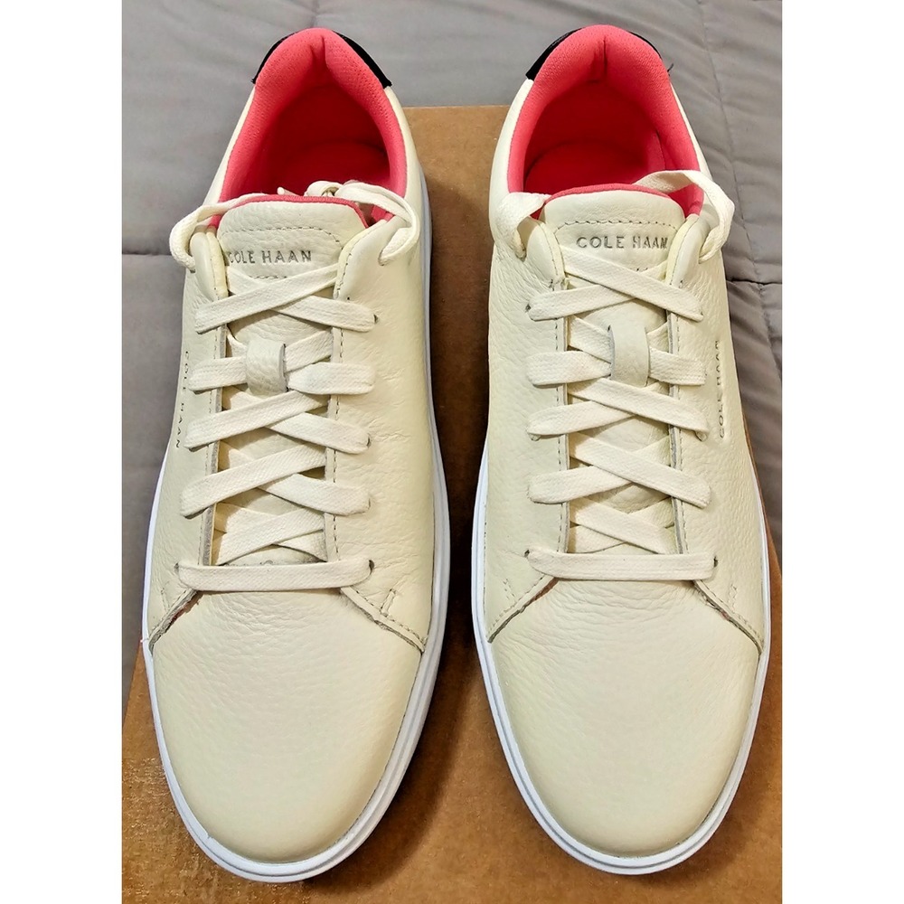 Cole Haan® (Women's 8.5 B) Grand Crosscourt™ Traveler Sneakers in Ivory/Magenta - Picture 3 of 8